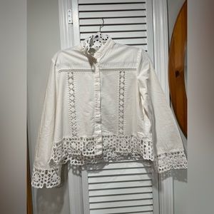 Zara White Lace Shirt